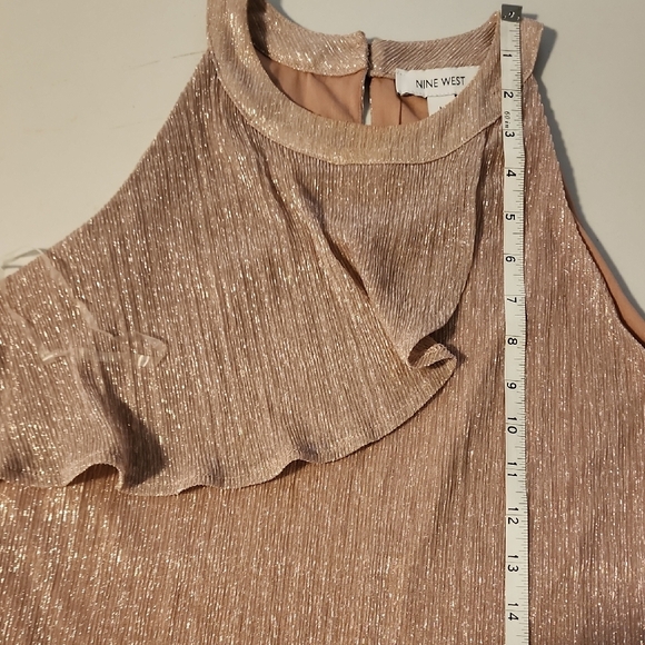 Nine West Gold Halter Blouse for a Night Out - Picture 7 of 9